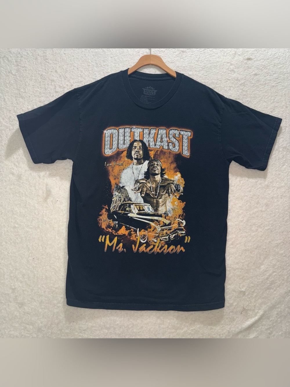 OutKast 'Ms. Jackson' Graphic Tee - Black with Orange Artwork